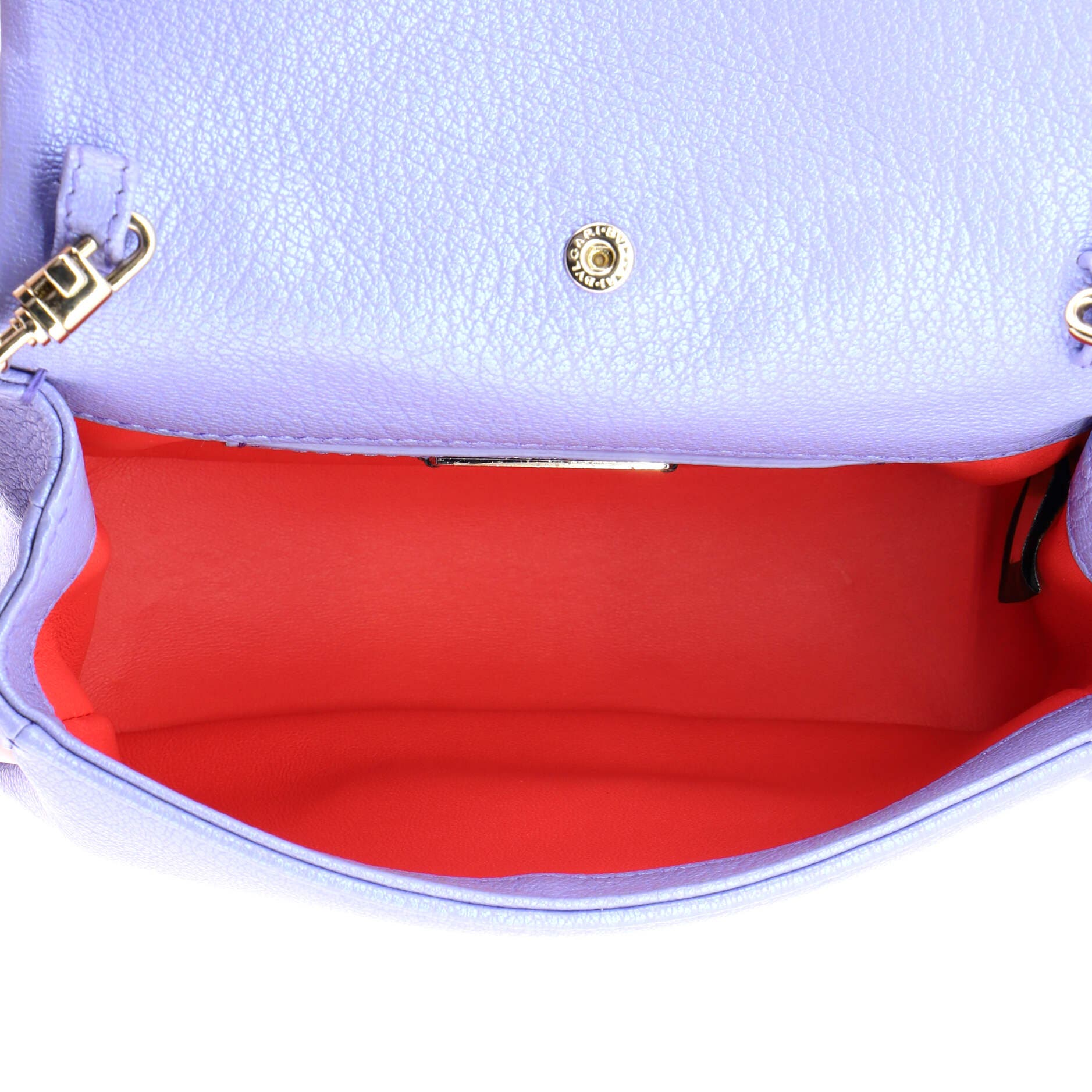 Serpenti Cabochon Shoulder Bag Diagonal Quilted Leather Mini, Alternate, color, Purple