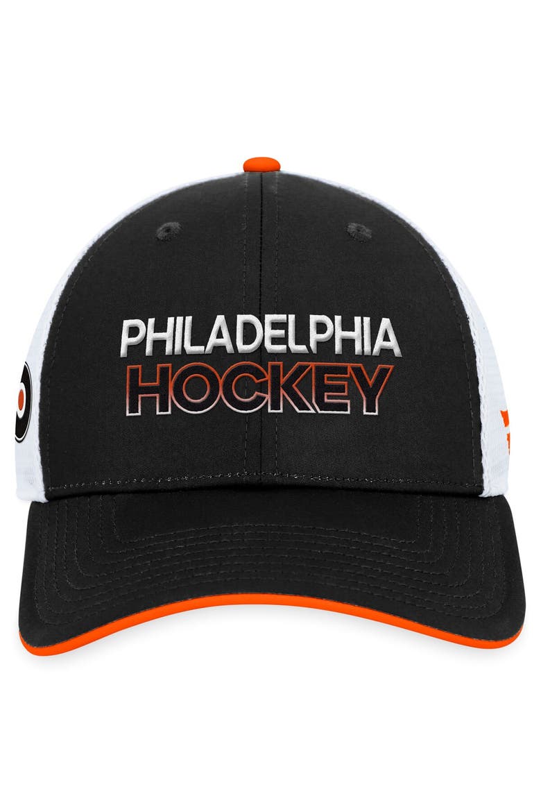 Men's Fanatics Branded  Black Philadelphia Flyers Authentic Pro Rink Trucker Adjustable Hat, Alternate, color, Black
