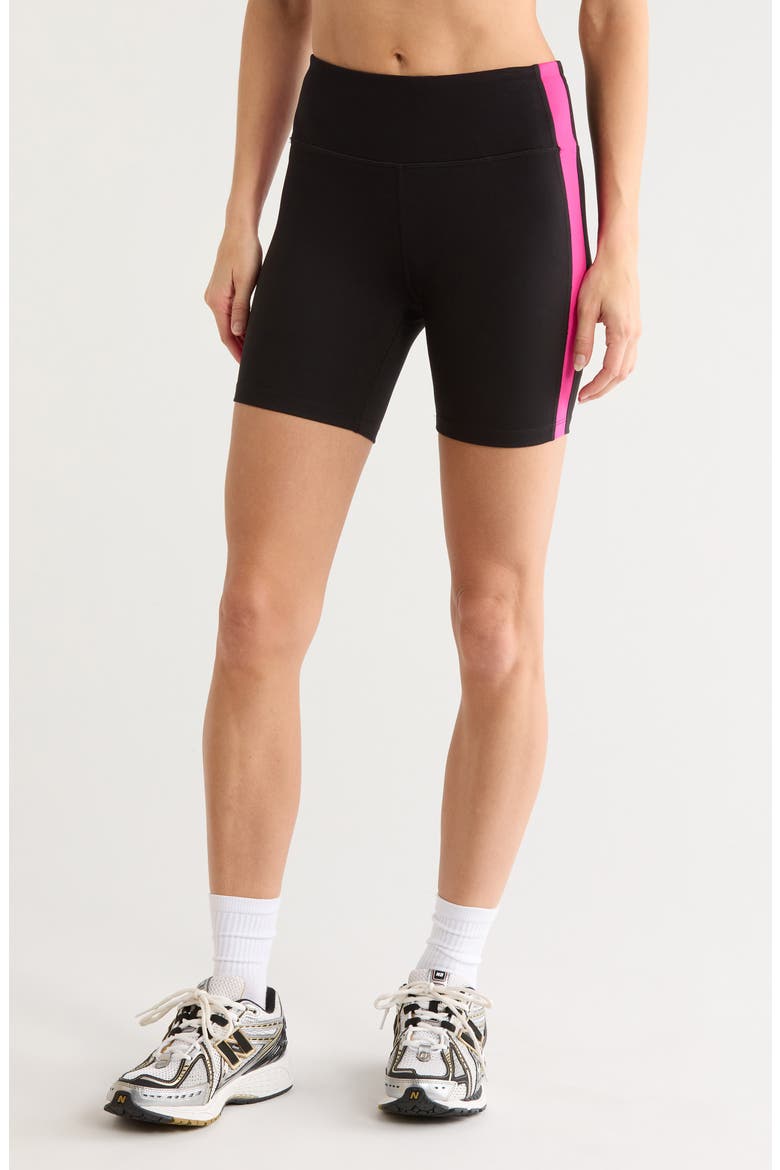 High Waist Performance Compression Bike Shorts, Main, color, BLACK/ FEST