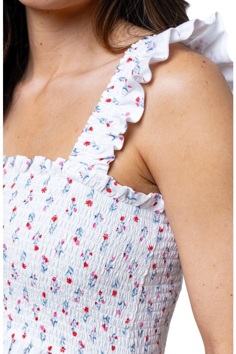 Women's Organic Smocked Sundress, Alternate, color, Paris Floral