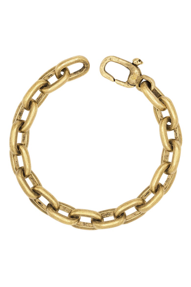 Men's Artisan Chain Bracelet, Main, color, BRASS