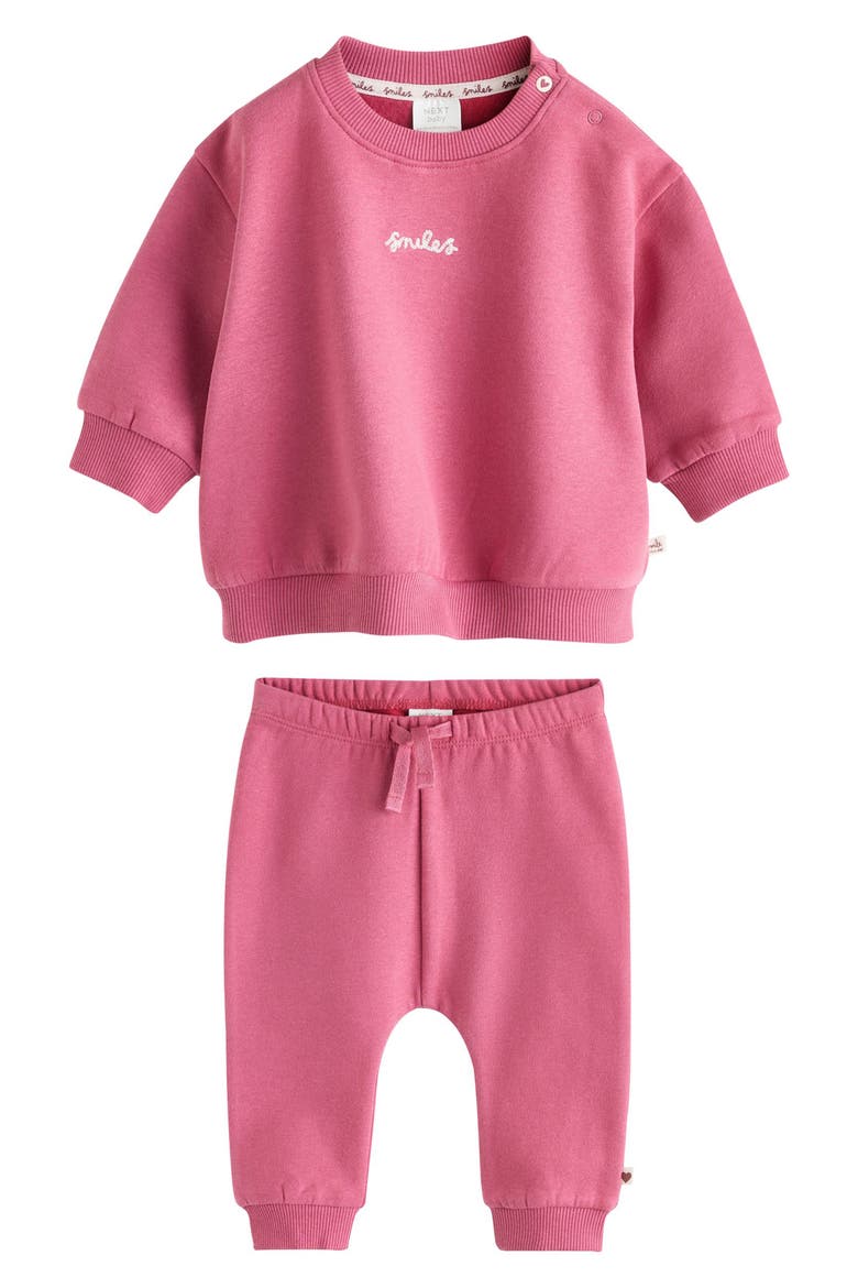 Smiles Sweatshirt & Joggers Set, Main, color, PINK