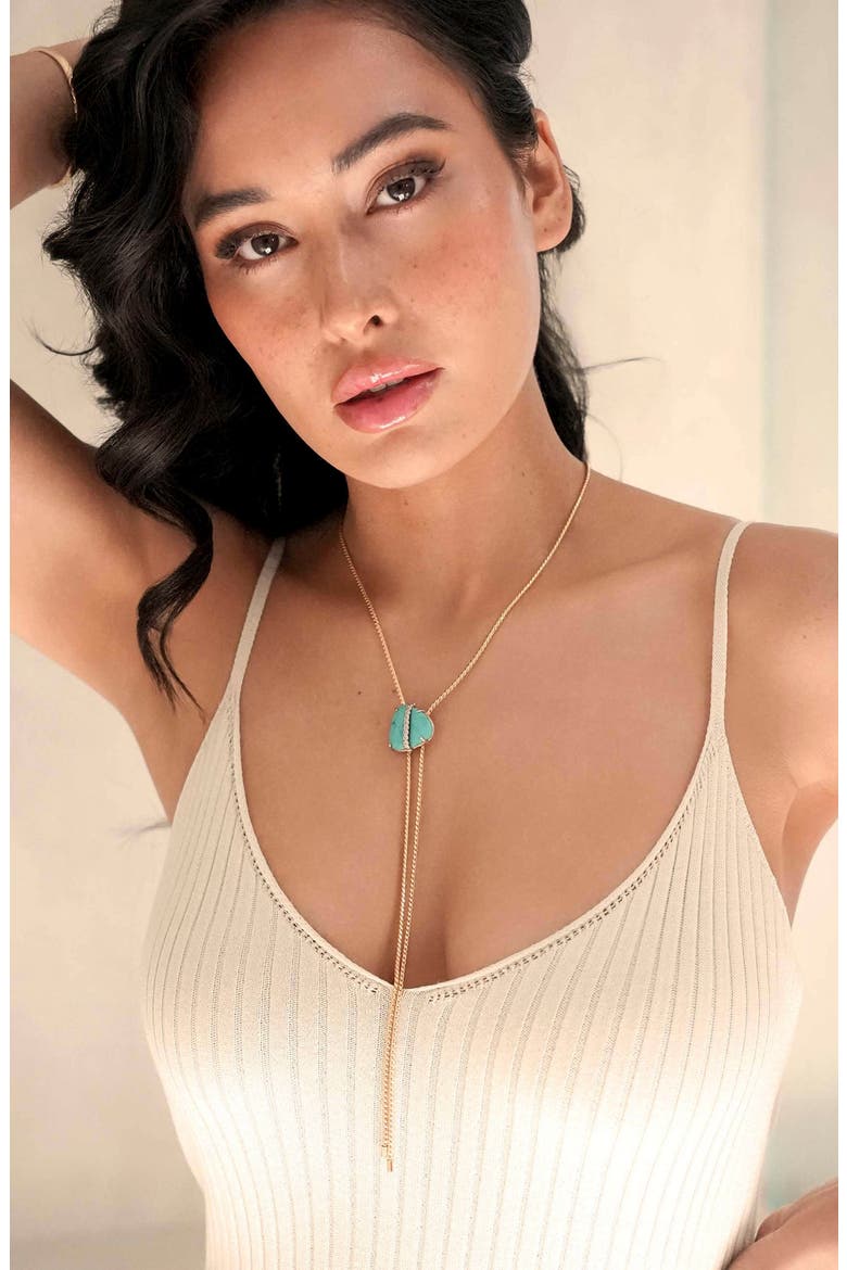 Reconstituted Turquoise Solstice Bolo Necklace, Alternate, color, TURQUOISE