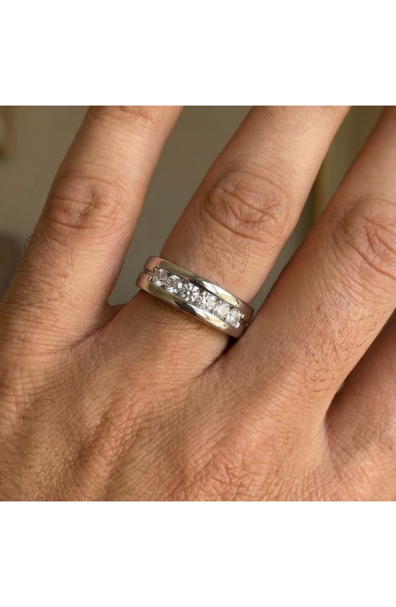 Bliss Diamond Men's 5/8Ct Diamond 6-Stone Polished Wedding Ring Lab Grown 10k Gold, Alternate, color, 10K Yellow Gold