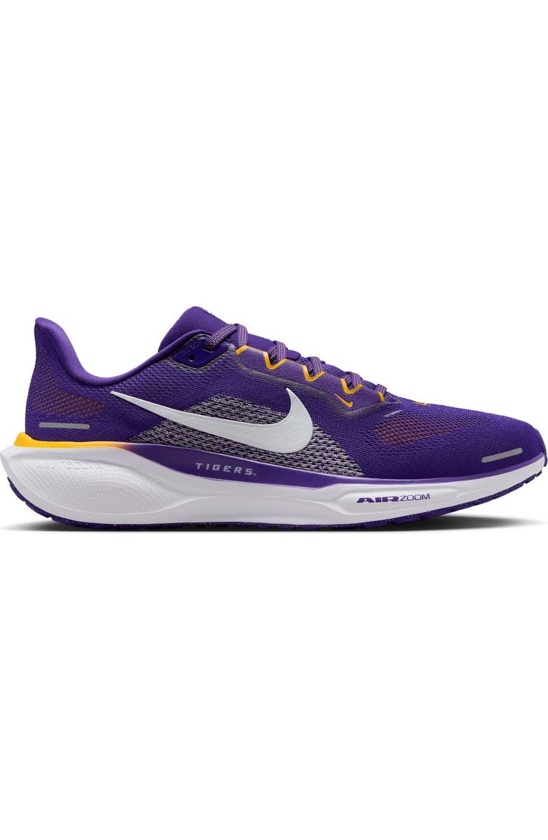 Nike Unisex Nike Purple LSU Tigers Zoom Pegasus 41 Running Shoes, Main, color,