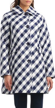 Kate Spade New York hooded water resistant a-line trench coat