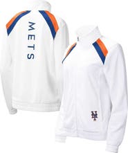 G-III 4HER BY CARL BANKS Women's G-III 4Her by Carl Banks White New York Mets Red Flag Full-Zip Track Jacket