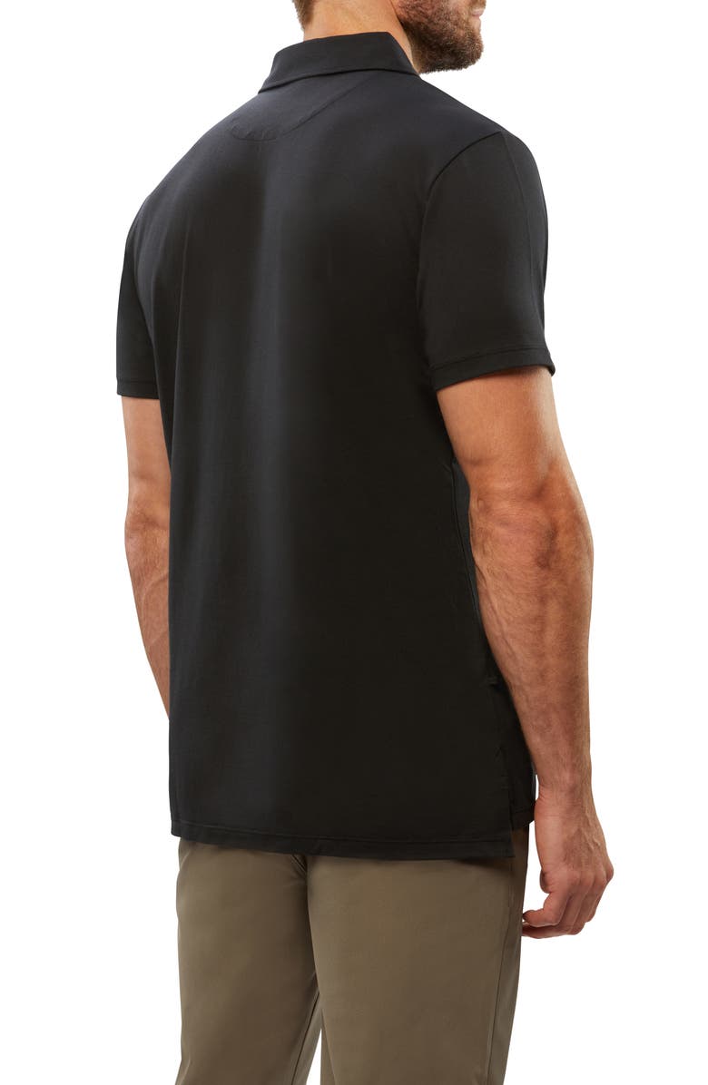 Cuts Coz Split Hem Polo, Alternate, color, Black