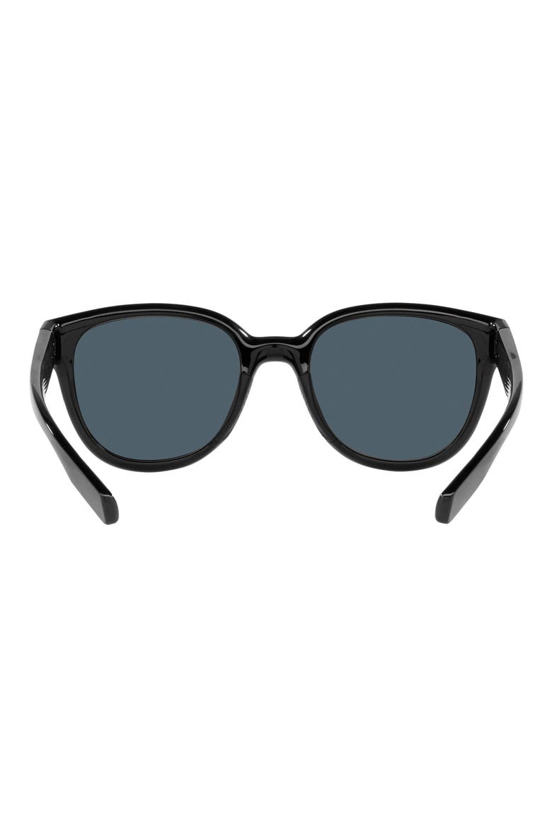 Salina 53mm Polarized Rectangular Sunglasses, Alternate, color, BLACK