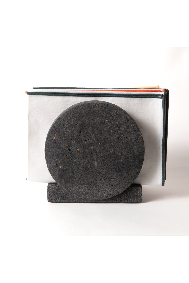 Napkin Holder, Alternate, color, Black Terrazzo