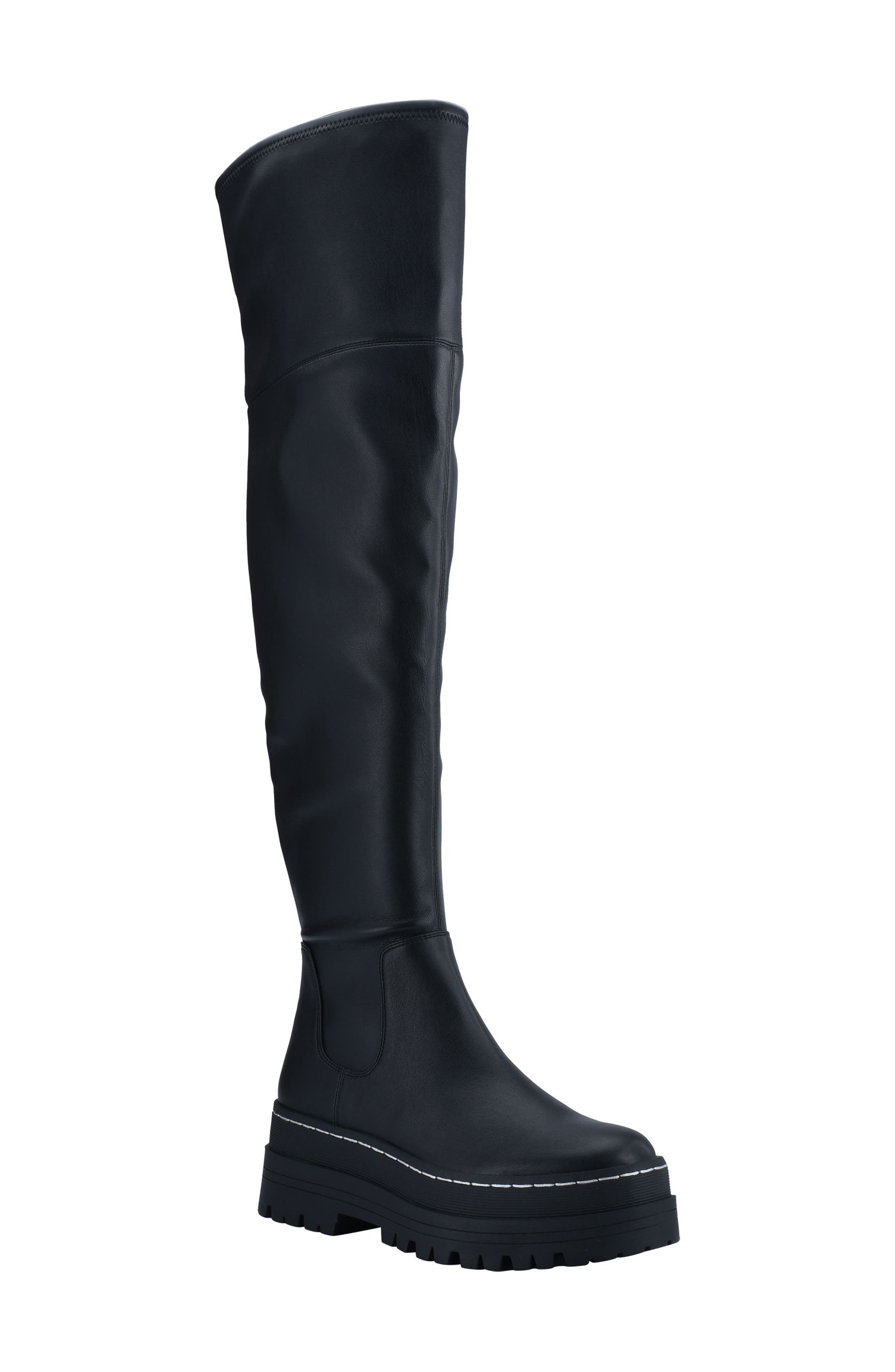 Marc Fisher LTD Philly Lug Sole Over the Knee Platform Boot, Main, color, 