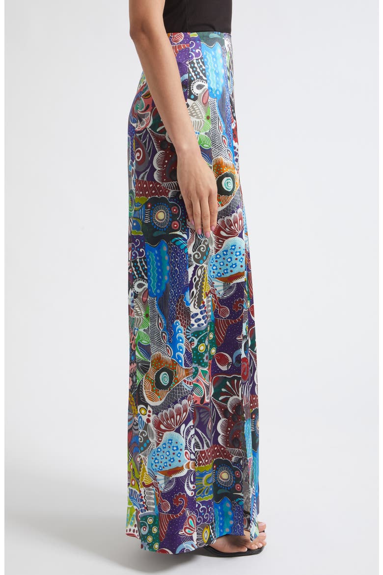 Florence Print Silk Shantung Maxi Skirt, Alternate, color, MULTICOLOR