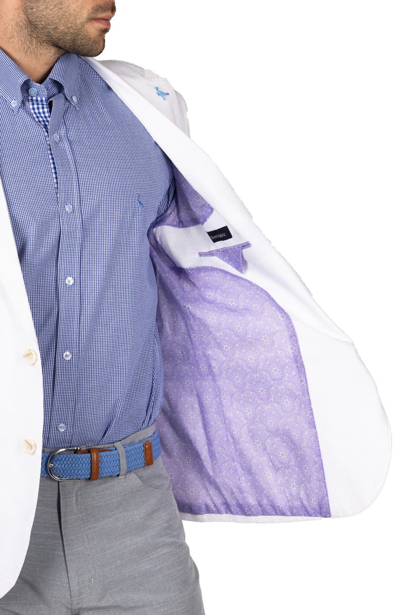 TailorByrd Solid Seersucker Sportcoat, Alternate, color, White