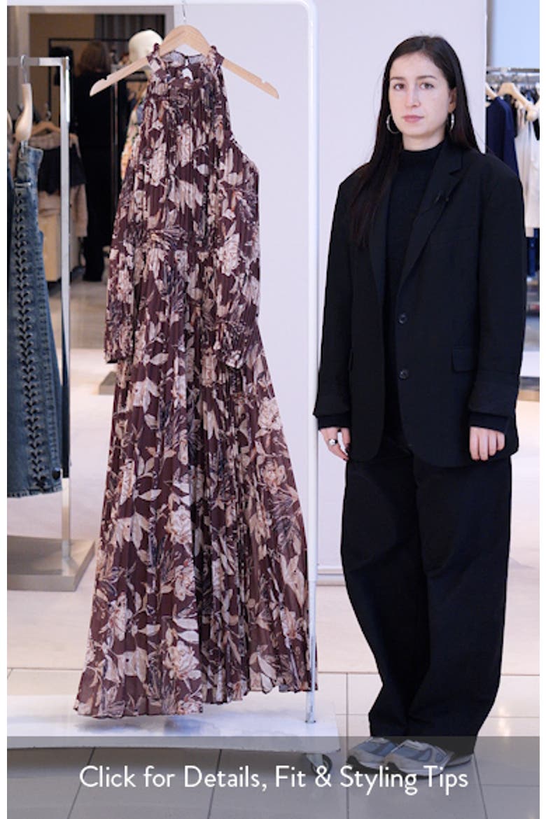 Hillary Floral Cold Shoulder Long Sleeve Maxi Dress video