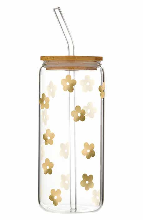 Gold Flowers Cold Brew Tumbler