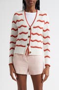 Veronica Beard Ansonia Stripe Open Stitch Cardigan