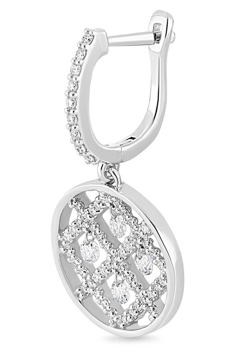 18K Gold Liora Natural Dancing Diamond Circle Drop Earrings, Alternate, color, 18K WHITE GOLD
