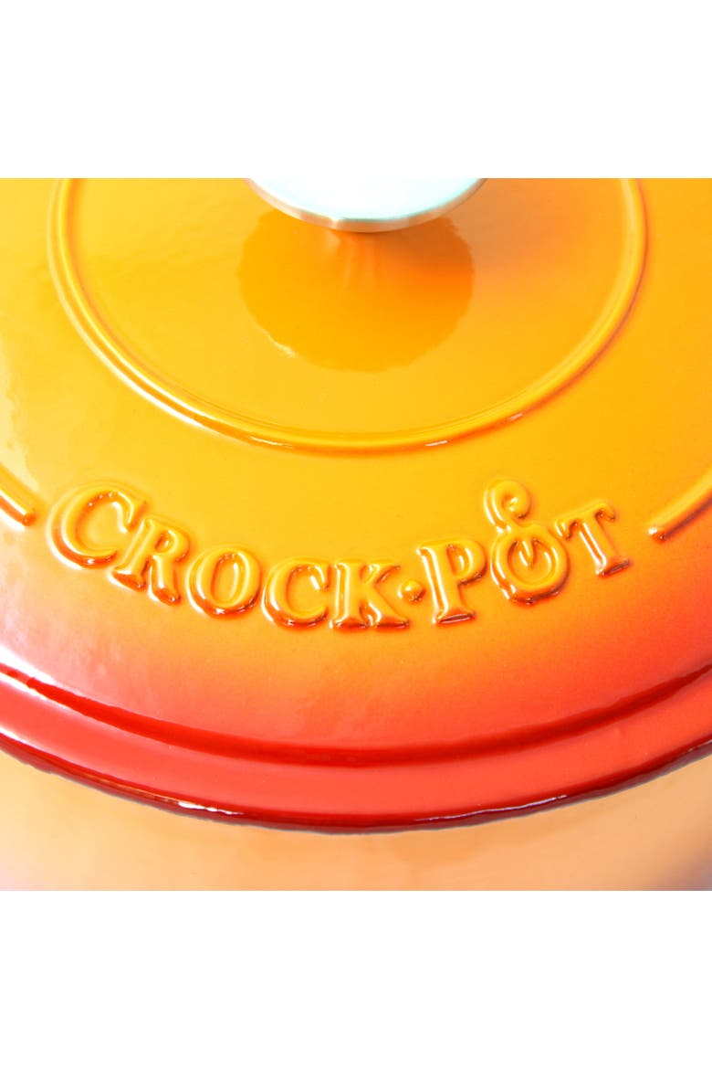 5 Quart Round Enameled Cast Iron Dutch Oven, Alternate, color, Orange