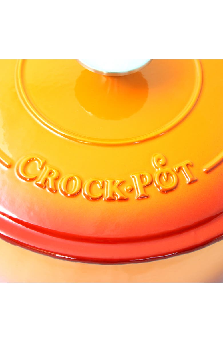 Crock-pot 5 Quart Round Enameled Cast Iron Dutch Oven, Alternate, color, Orange