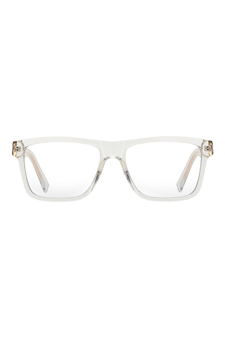Parker 57mm Square Blue Light Blocking Glasses, Main, color, CLEAR