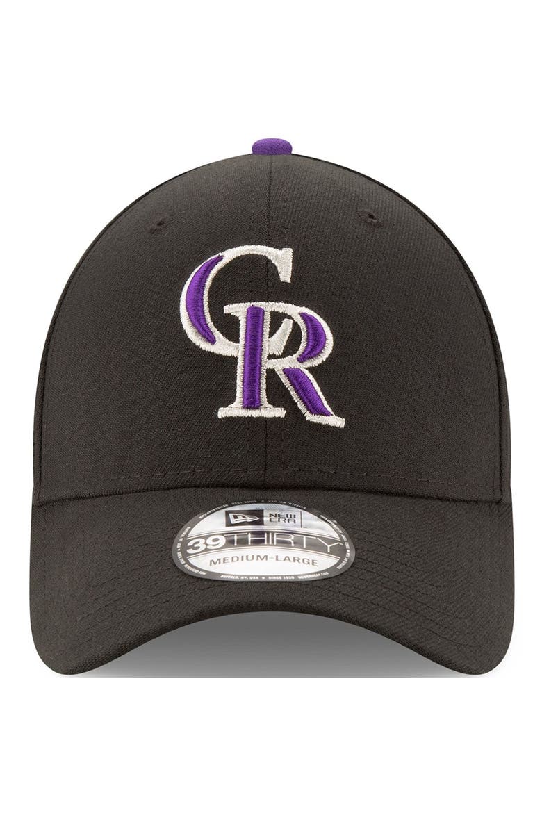 Men's New Era Black Colorado Rockies Game Team Classic 39THIRTY Flex Hat, Alternate, color, Black
