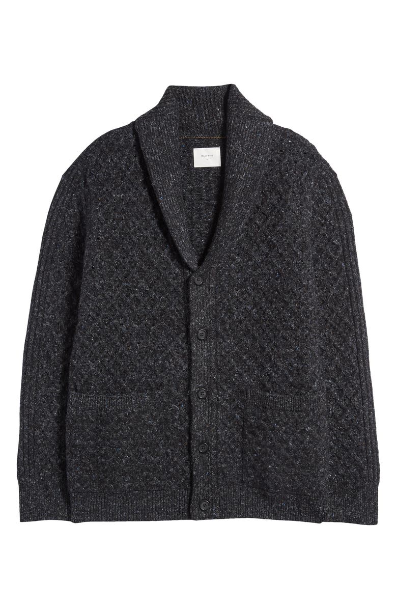 Billy Reid Honeycomb Wool Blend Cardigan, Alternate, color,