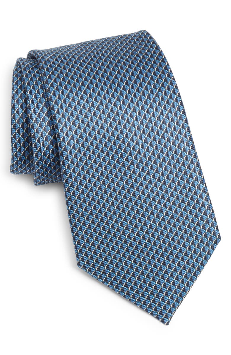ZEGNA Geometric Silk Tie, Main, color,