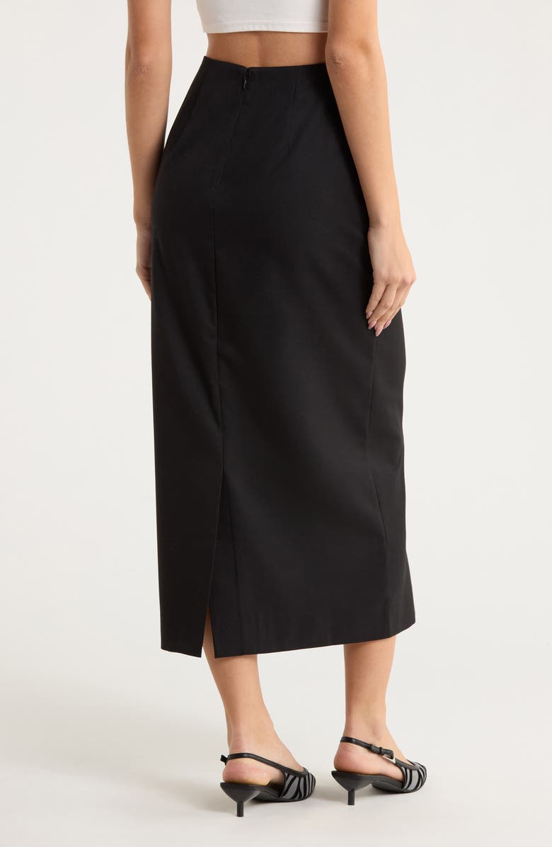 Reformation Britt Column Skirt, Alternate, color, Pitch Black