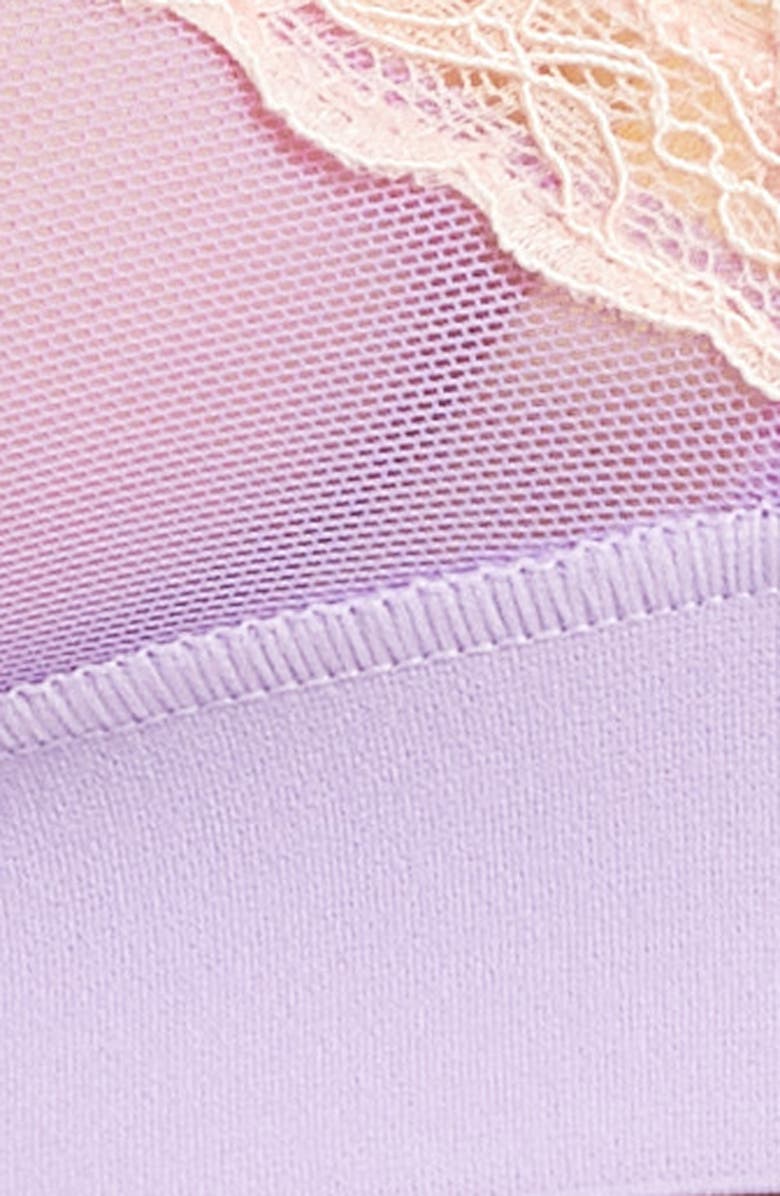 Skarlett Blue Passion Plunge Mesh Bralette, Alternate, color, Purp/Carnt