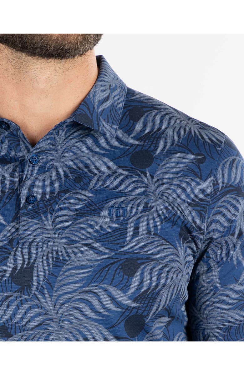 TravisMathew Mountain Down Cotton Blend Golf Polo, Alternate, color, Estate Blue