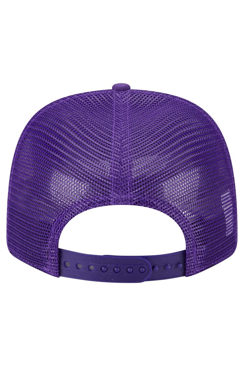 Men's New Era Purple Minnesota Vikings Main Trucker 9SEVENTY Stretch-Snap Hat, Alternate, color, Purple