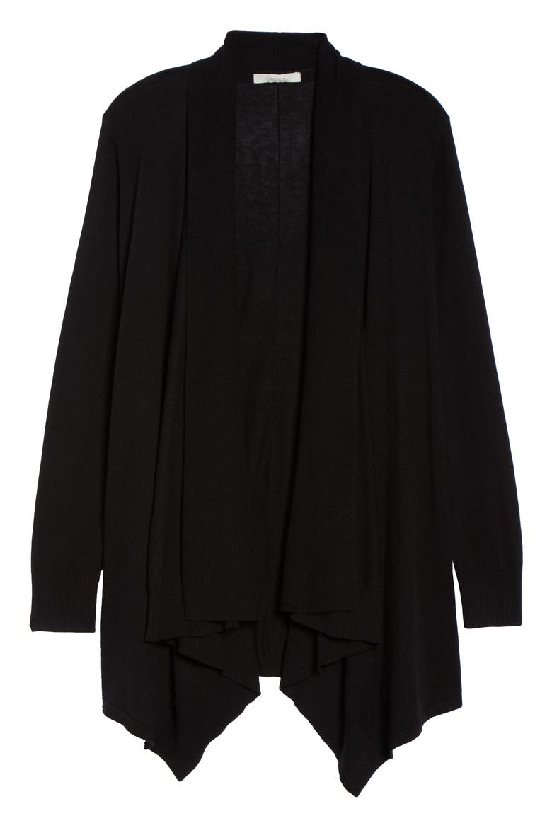 Waterfall Cardigan, Alternate, color, BLACK
