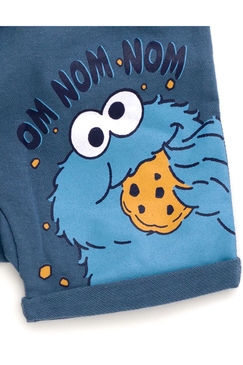 2-Piece Hooded Tee and Shorts Set, Alternate, color, Cookie Monster Navy