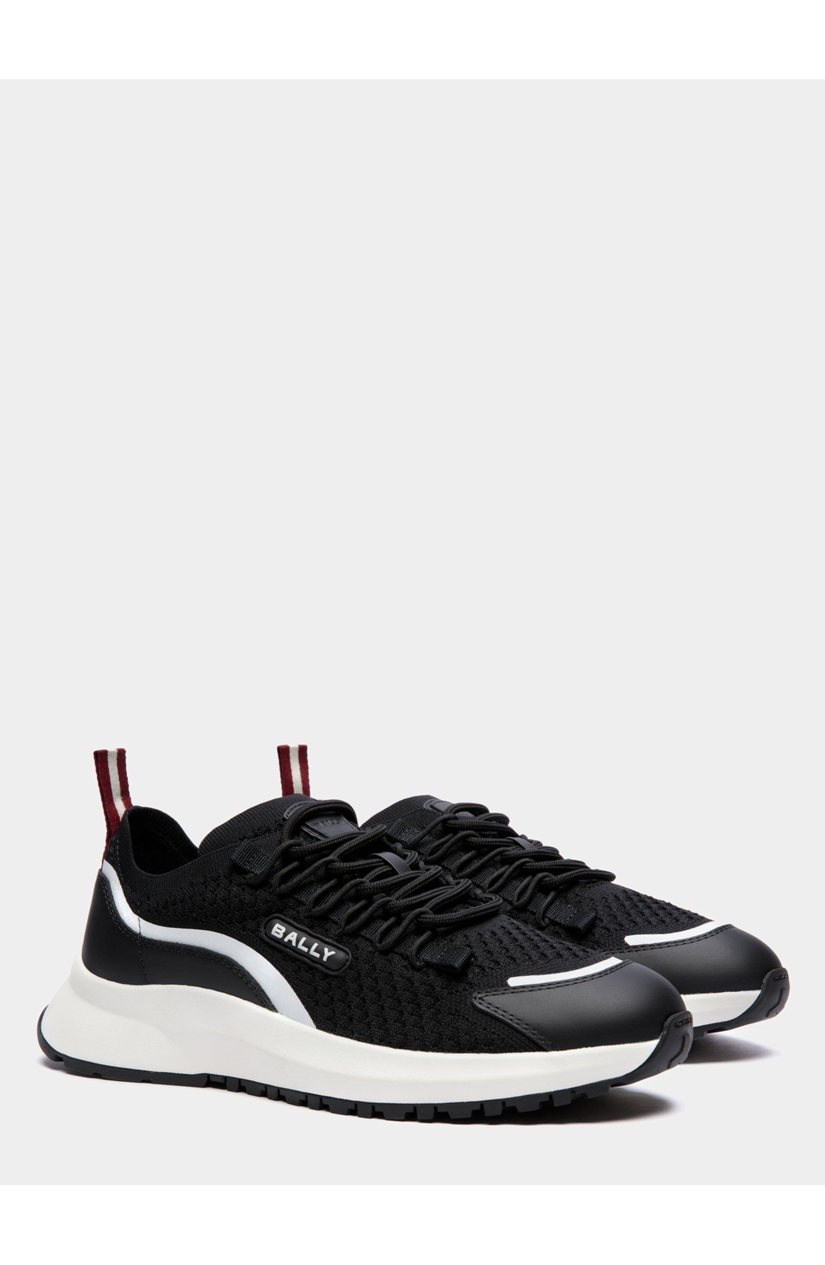 Bally Outline Sneaker in Nylon, Alternate, color, Black