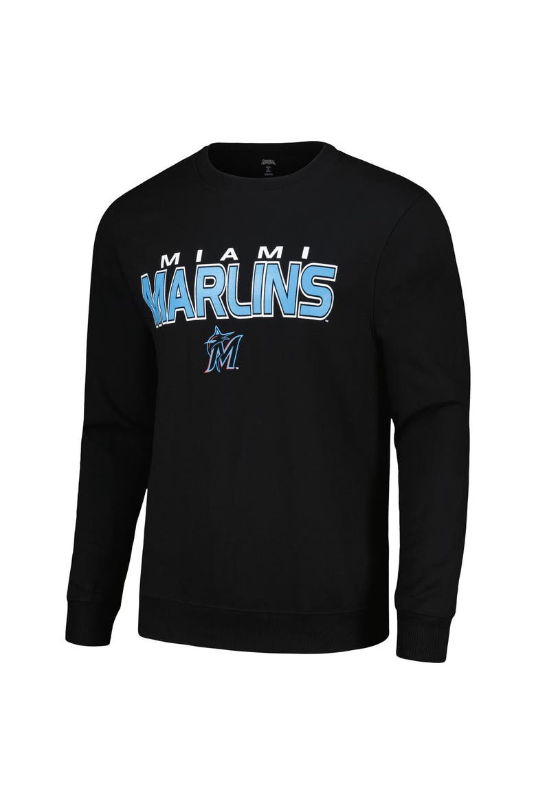 Men's Stitches  Black Miami Marlins Pullover Sweatshirt, Alternate, color, Black