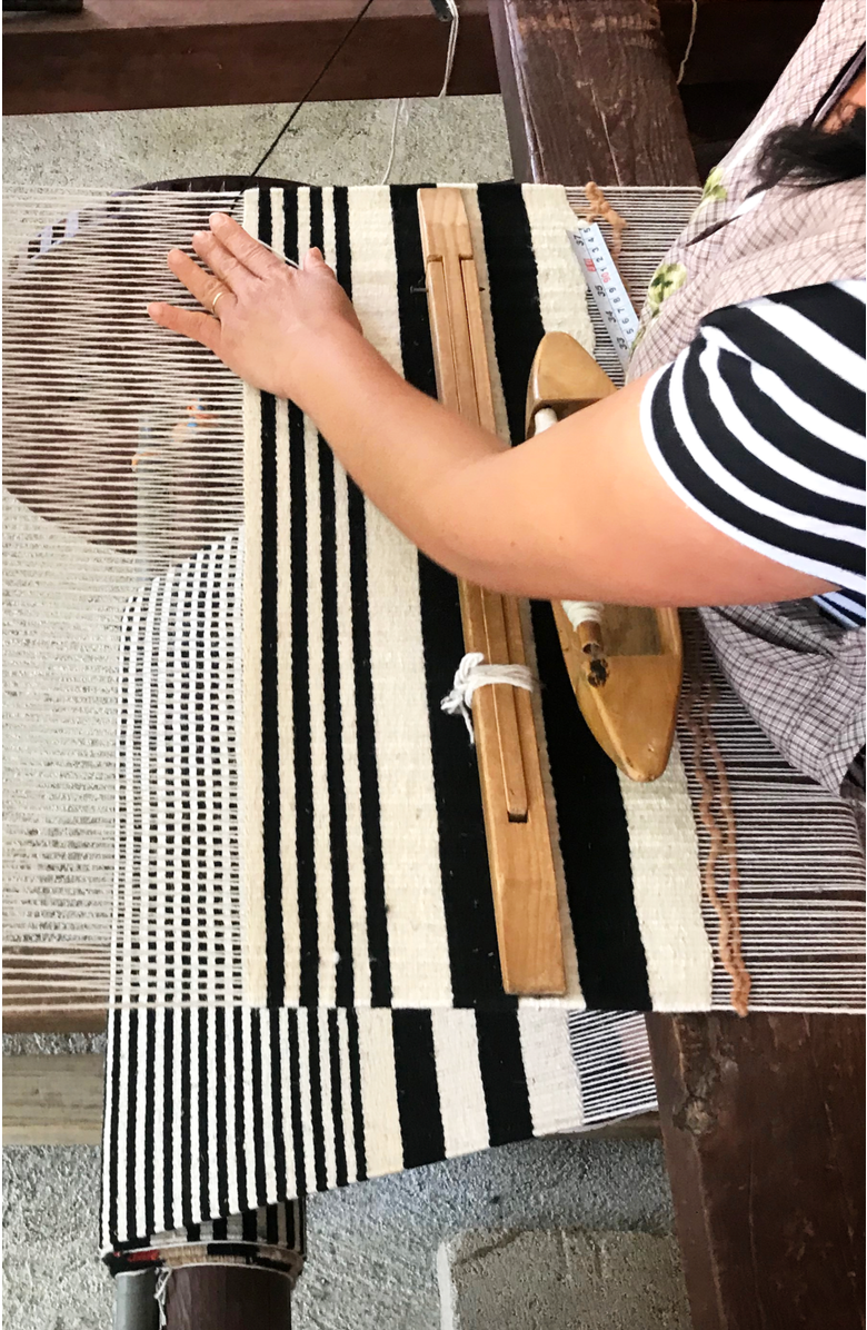 Archive New York Zapotec Classic Striped Handwoven Flatweave Wool Rug, Alternate, color, Black