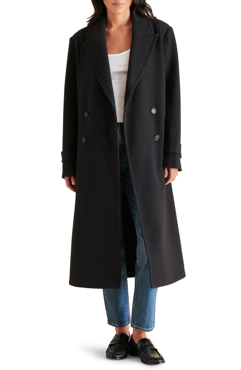 Steve Madden Prince Double Breasted Peacoat, Main, color,