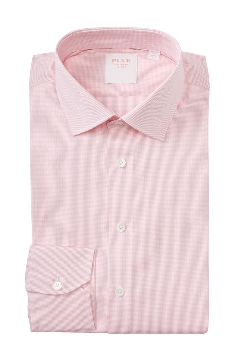Thomas Pink Micro Check Print Dress Shirt, Main, color,