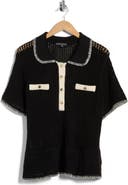 Adrianna Papell Open Stitch Polo