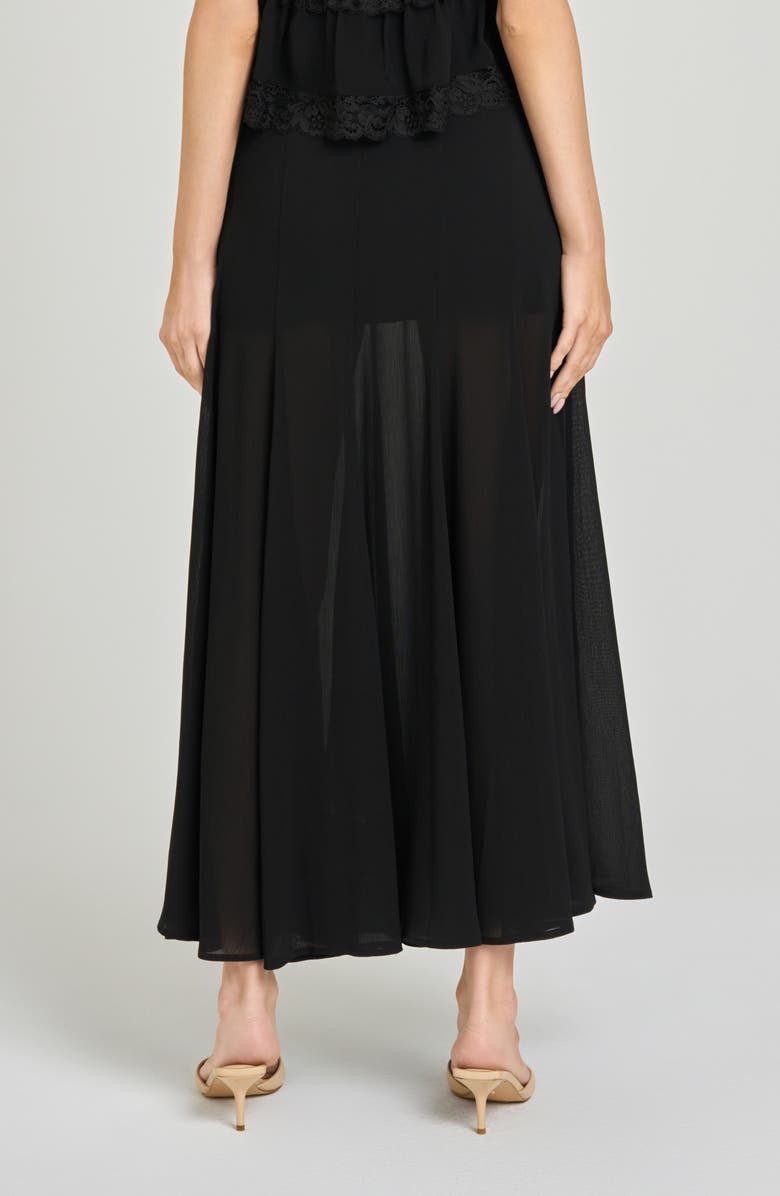 WAYF Norah Semisheer Skirt, Alternate, color, Black