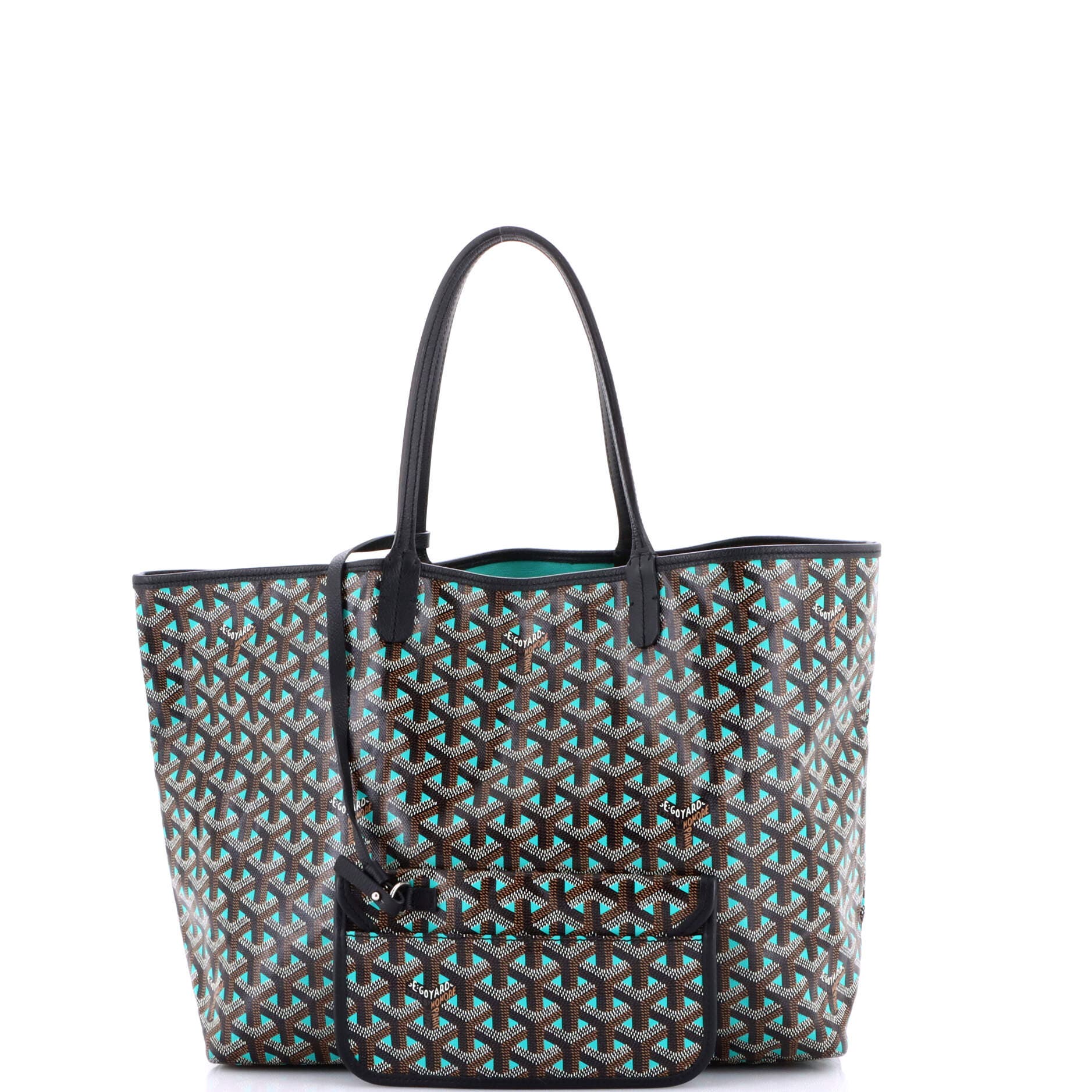 Pre-Owned Goyard Saint Louis Tote Claire Voie Coated Canvas PM, Alternate, color, Green