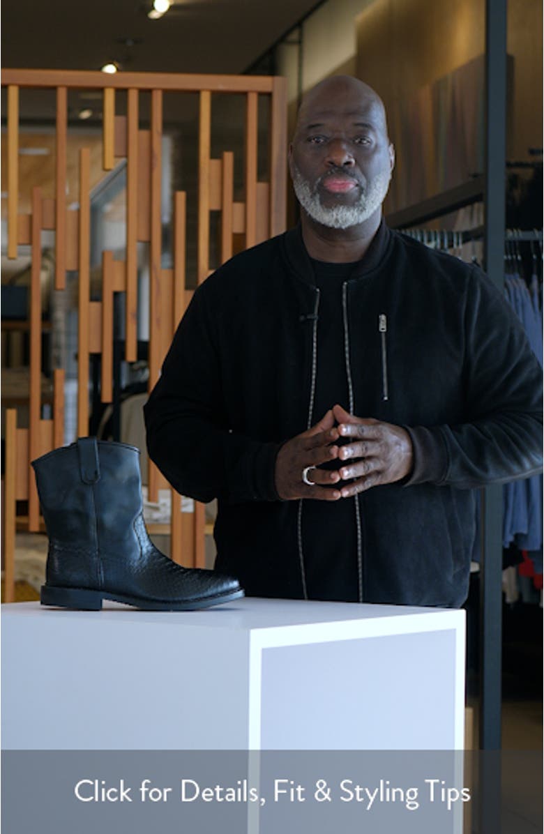 Dallas Roper Low Croc Embossed Western Boot, sales video thumbnail