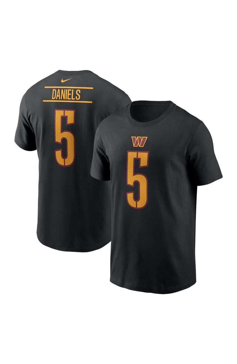Nike Men's Nike Jayden Daniels Black Washington Commanders Player Name & Number T-Shirt, Main, color, Black