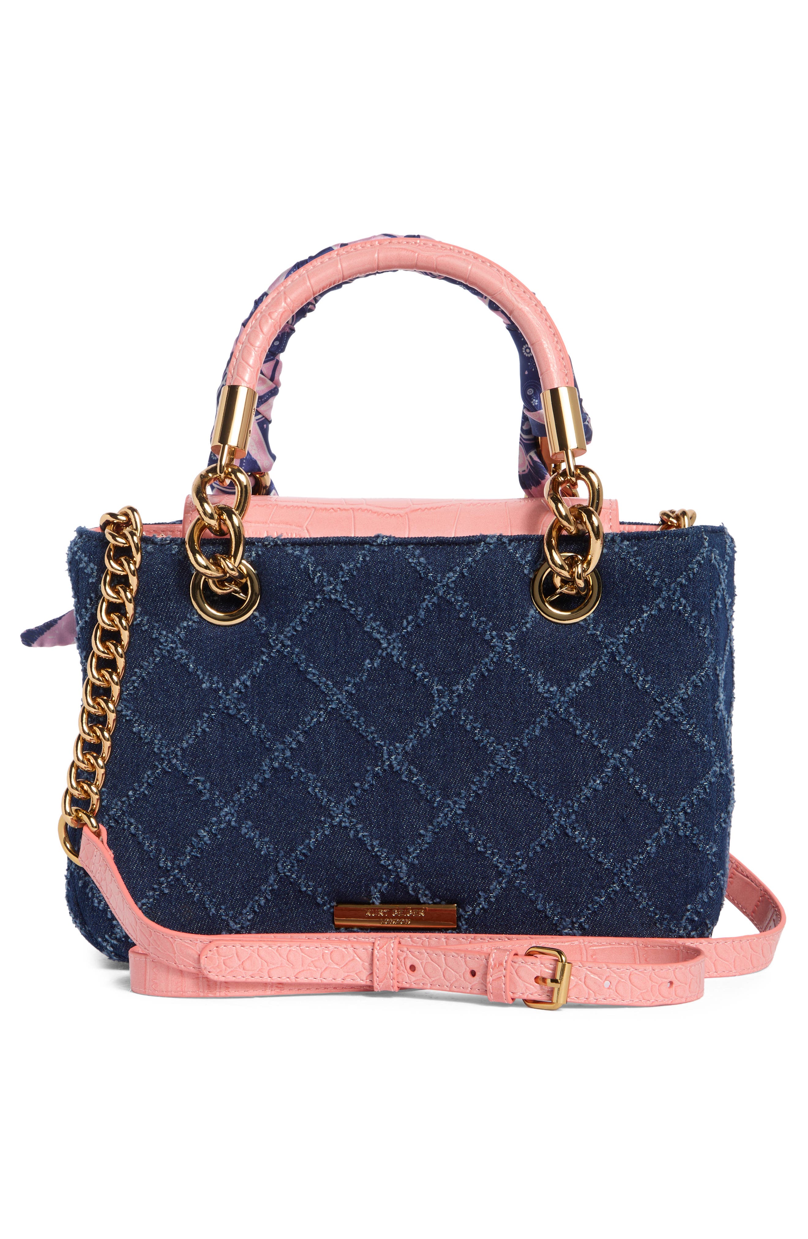 KG Kurt Geiger Brixton Scarf Shoulder Bag, Alternate, color, Navy