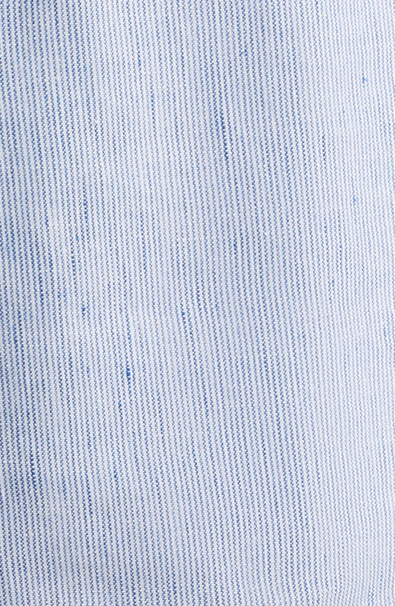 Peter Millar Crown Weekend Stripe Stretch Linen Blend Shorts, Alternate, color, Stream Blue
