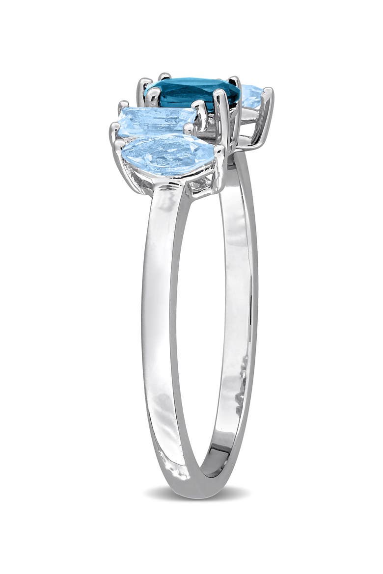 Sterling Silver Sky Blue Topaz & London Blue Topaz Ring, Alternate, color, BLUE