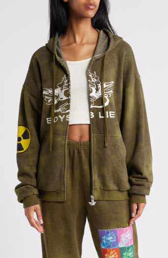 BOYS LIE Lucky Ones Harley Waffle Knit Zip-Up Hoodie | Nordstrom BOYS LIE Lucky Ones Harley Waffle Knit Zip-Up Hoodie | Nordstrom