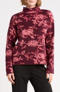 T Tahari Jacquard Mock Neck Sweater