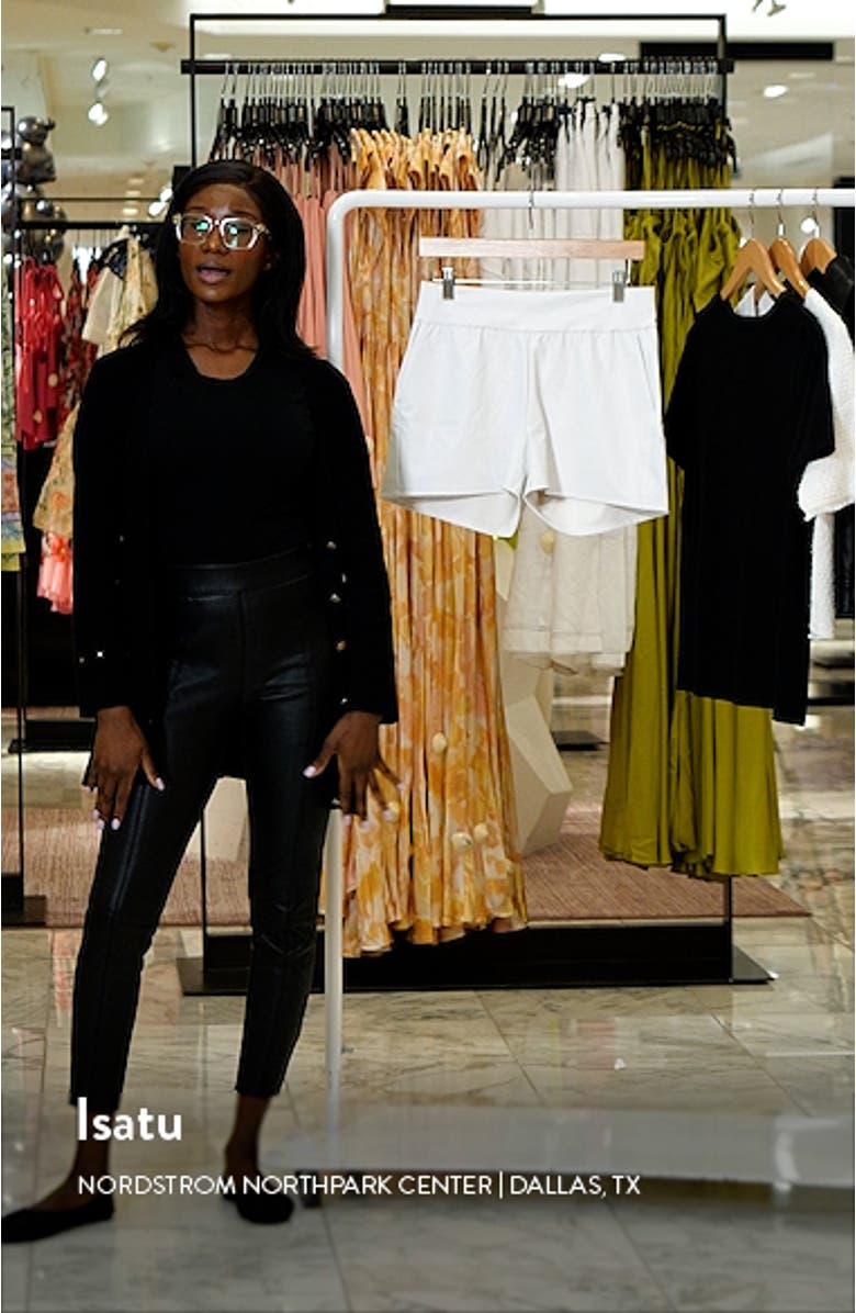 Faux Leather Jogger Shorts, sales video thumbnail