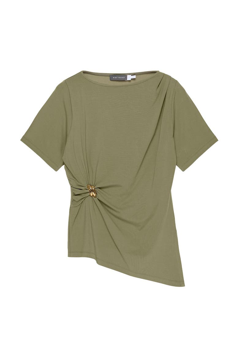 Gathered Detail Top, Alternate, color, Green